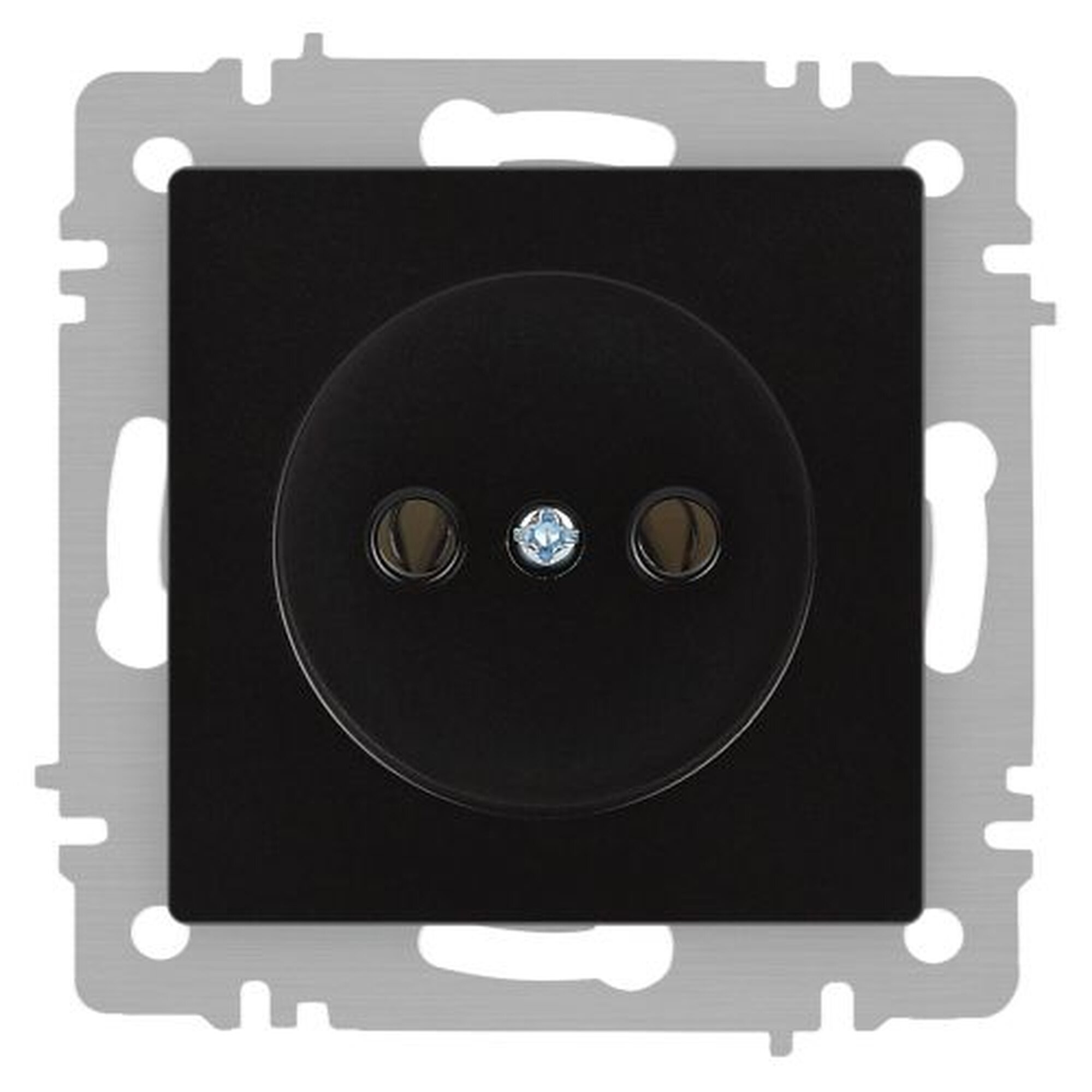Розетка 1-м СП Accent 6-201-05 16А IP20 250В 2P антрацит Intro Б0063665