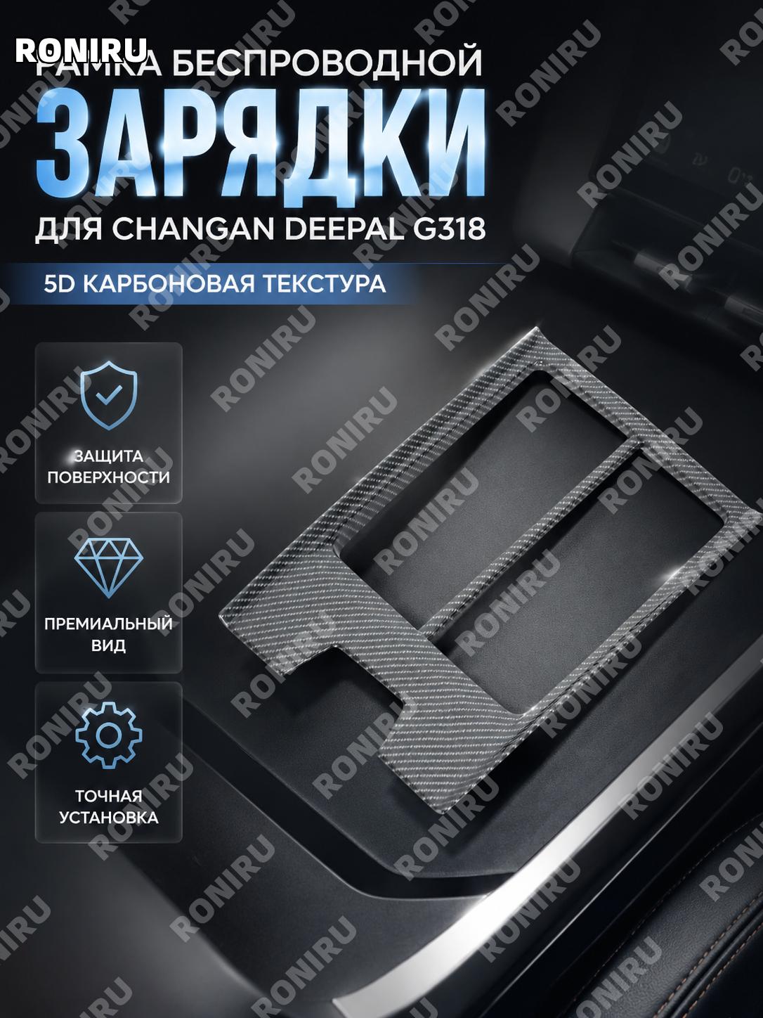 Рамка для беспроводной зарядки 5D карбон ABS, 5D карбон накладка внешняя рамка для авто салона, декоративная деталь