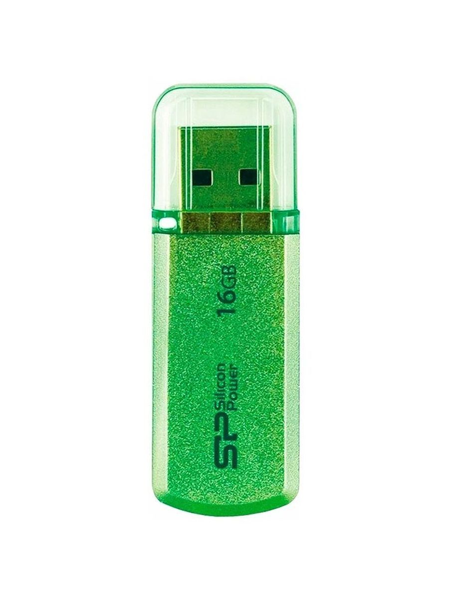 Silicon Power Helios 101 16ГБ флеш-накопитель, USB 2.0 Type-A (SP016GBUF2101V1N), зеленый