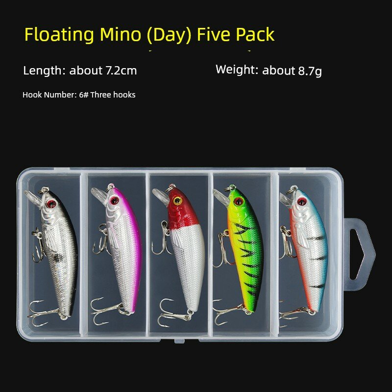 Плавающий Minnow Ловушка 8.7г Дневная Версия для Пресноводной Ловли Щуки, 1 Шт, Прочная Приманка