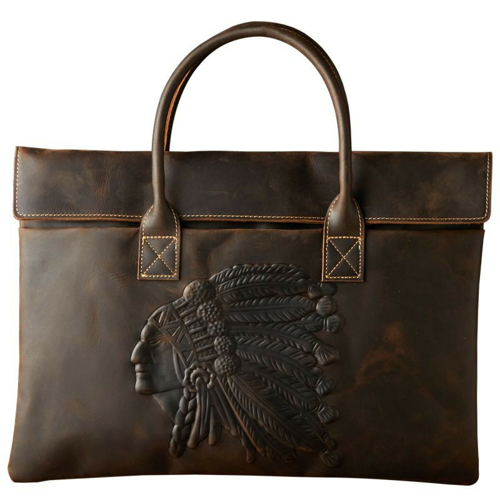 Ретро-портфель MyPads из искусственной кожи для ноутбука до 17 дюймов темно-коричневый