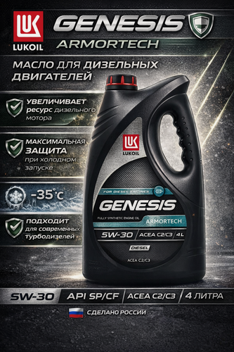Изображение товара Масло моторное Lukoil Genesis 5w-30 for diesel SP/CF C2/C3 DIESEL, 4 литра