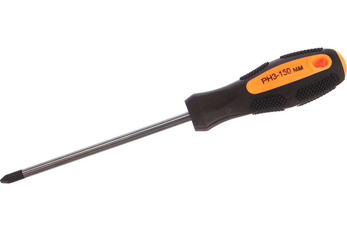 Отвертка крестовая PH3, 150 мм, вихрь, 73/6/2/3, наконечник намагничен