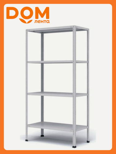Изображение товара Стеллаж пакс-металл титан-мс, разборный, металлический, 191,5x50x100 см, серый