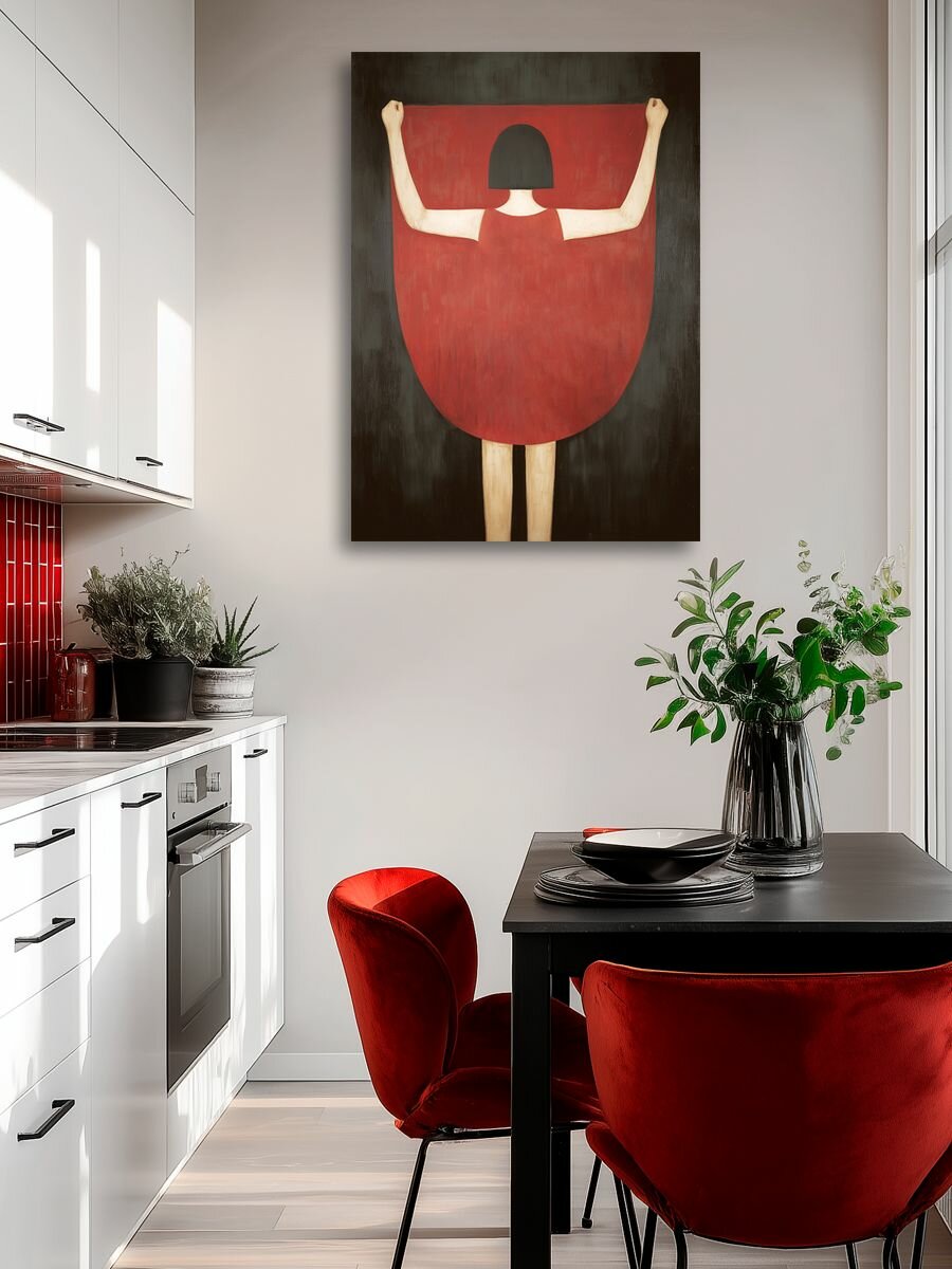 Картина на холсте LOFTime 50Х70 Девушка в красном платье К-2050-5070