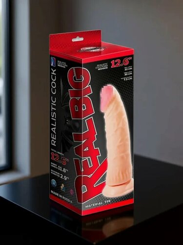 Изображение товара LOVETOY (А-Полимер) Фаллоимитатор-супергигант Real Big - неоскин. (950203), телесный, 32 см, XL