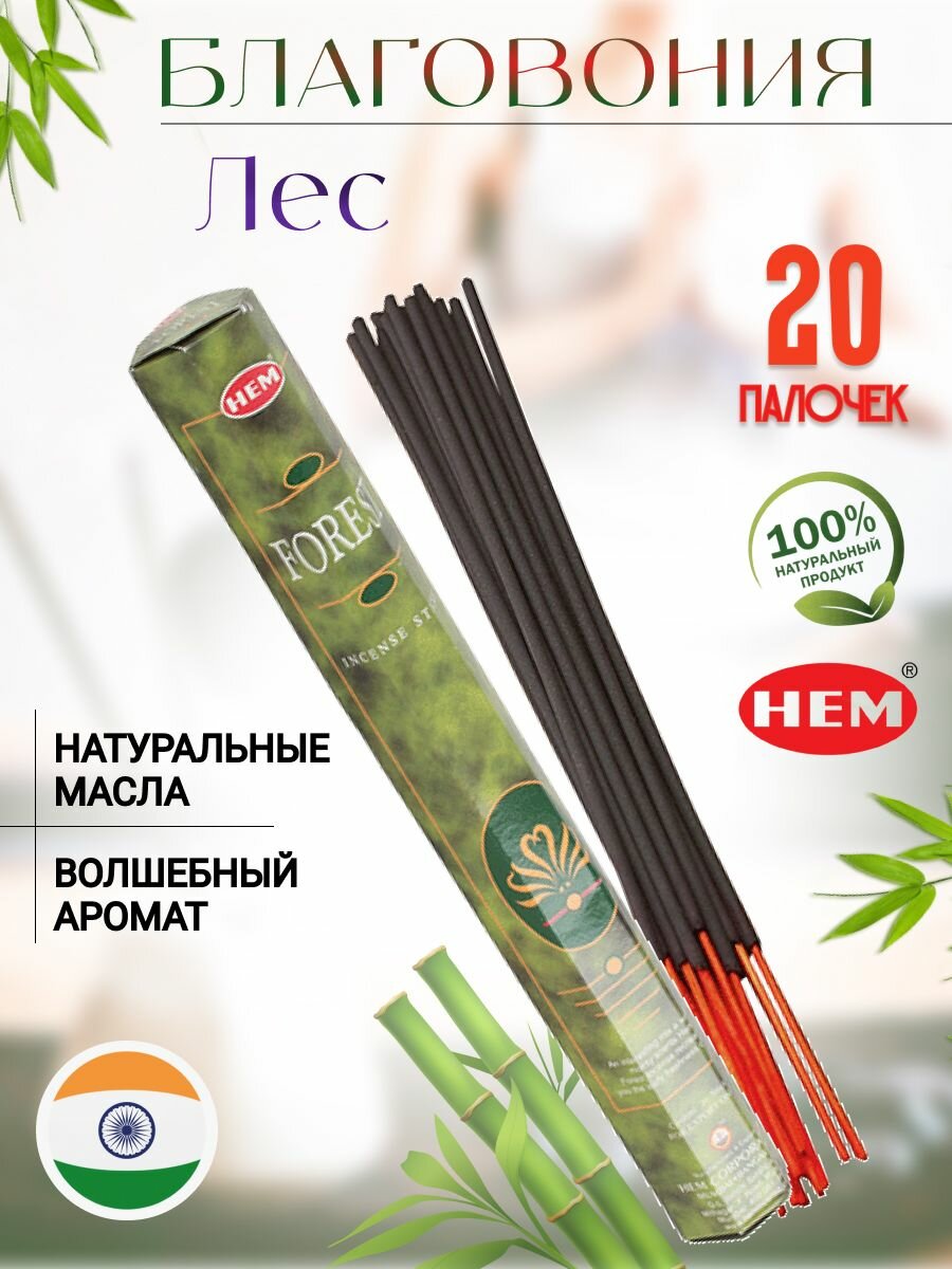 Благовоние HEM 20 аромапалочек Лес Forest