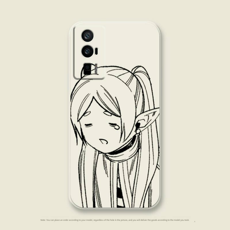 Официальный чехол с аниме Фрирен для Xiaomi 15 Ultra, античный белый, премиум мягкий ТПУ материал для защиты и стиля