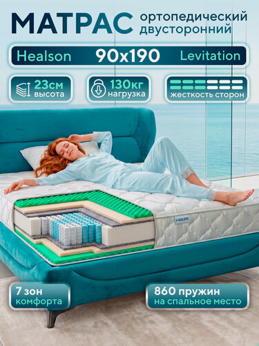 Изображение товара Матрас анатомический на кровать Healson Firm Levitation 90х190