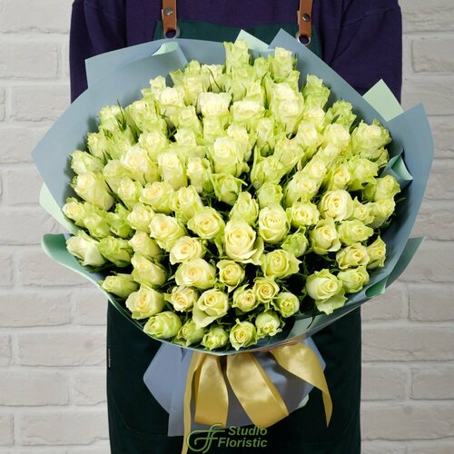 фото Букет роз "кения белая-2" 101 шт studio floristic