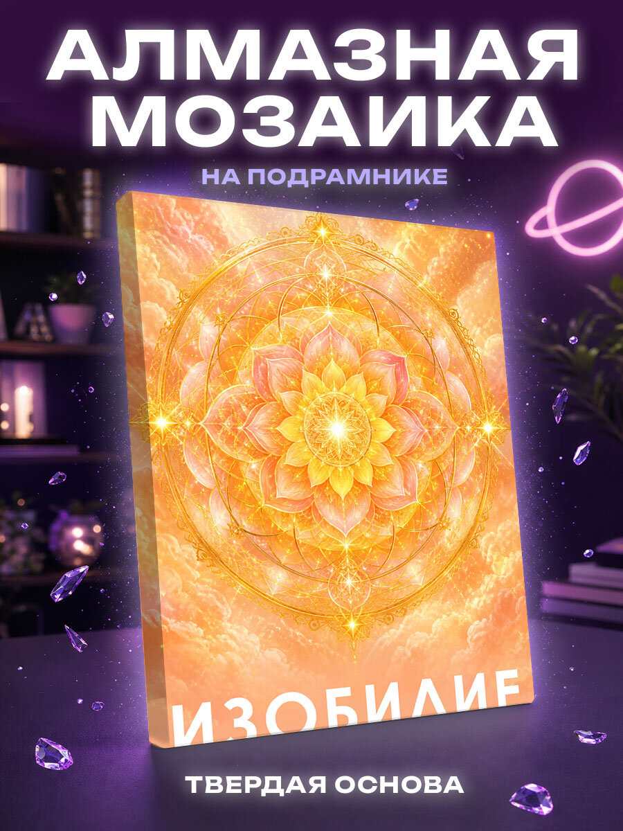 Алмазная мозаика Мандала сияющего изобилия