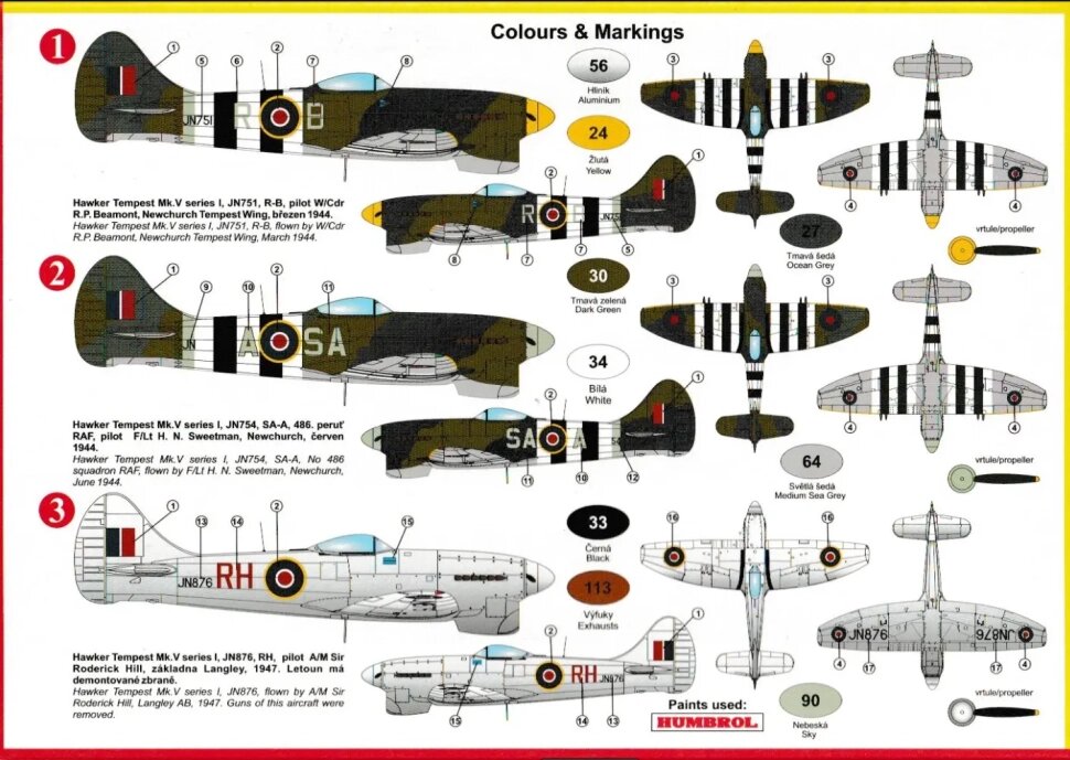 Британский истребитель Hawker Tempest Mk.V Series 1 (1/72) KPM0221 — фото 1