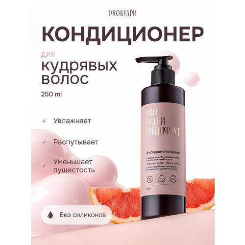 фото Кондиционер proкудри для кудрявых и вьющихся волос, увлажняет и распутывает, без силиконов, 250 мл
