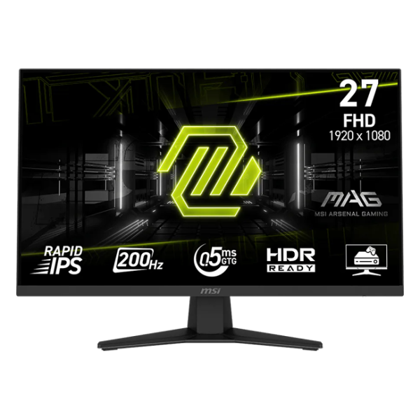 Игровой монитор MSI 27″ MAG 274F Разрешение FHD 1920x1080, частота обновления 200 Гц и время отклика 0,5 мс
