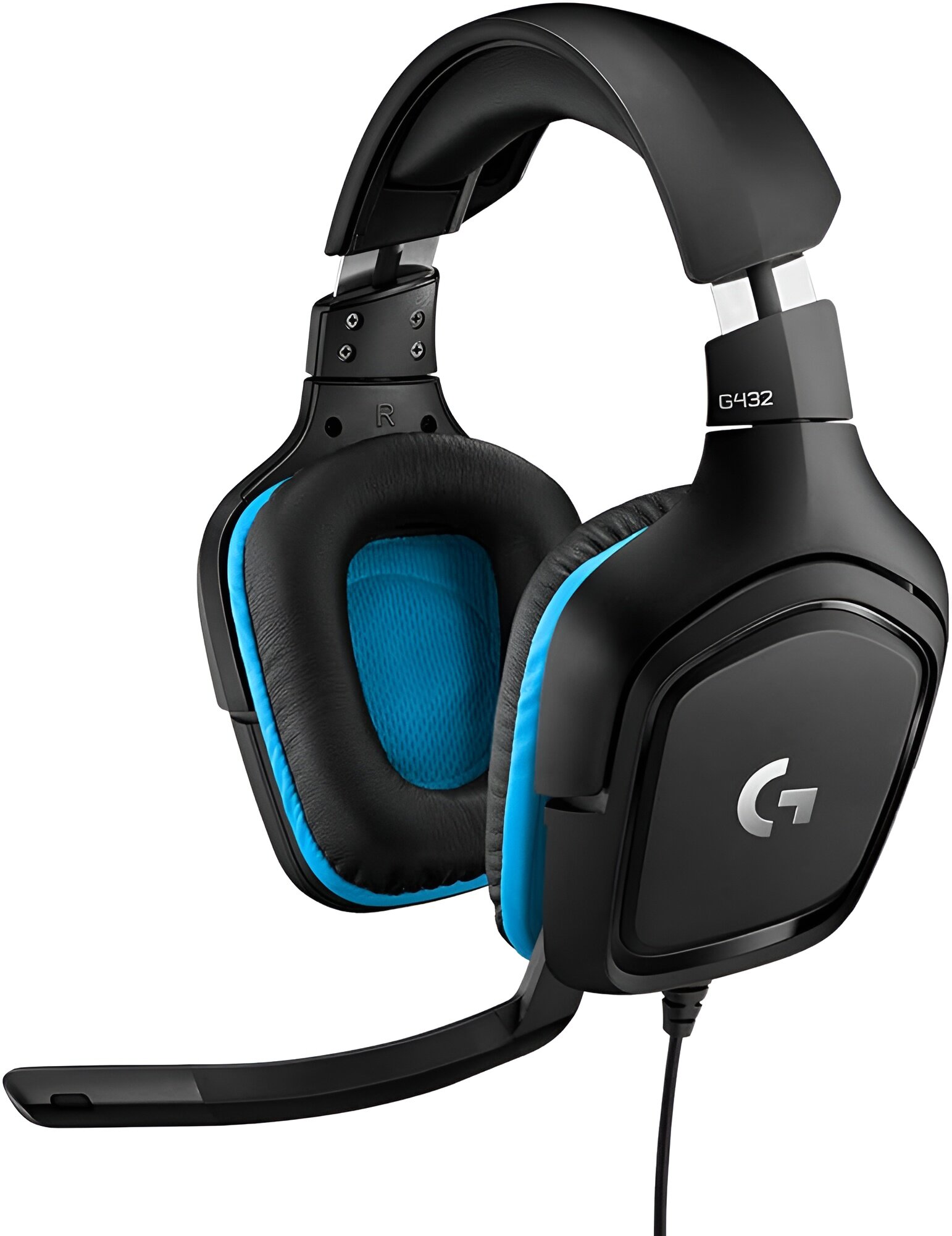 Logitech G432 — игровая гарнитура с поддержкой объёмного звука 7.1, мощными динамиками 50 мм и удобными амбушюрами.