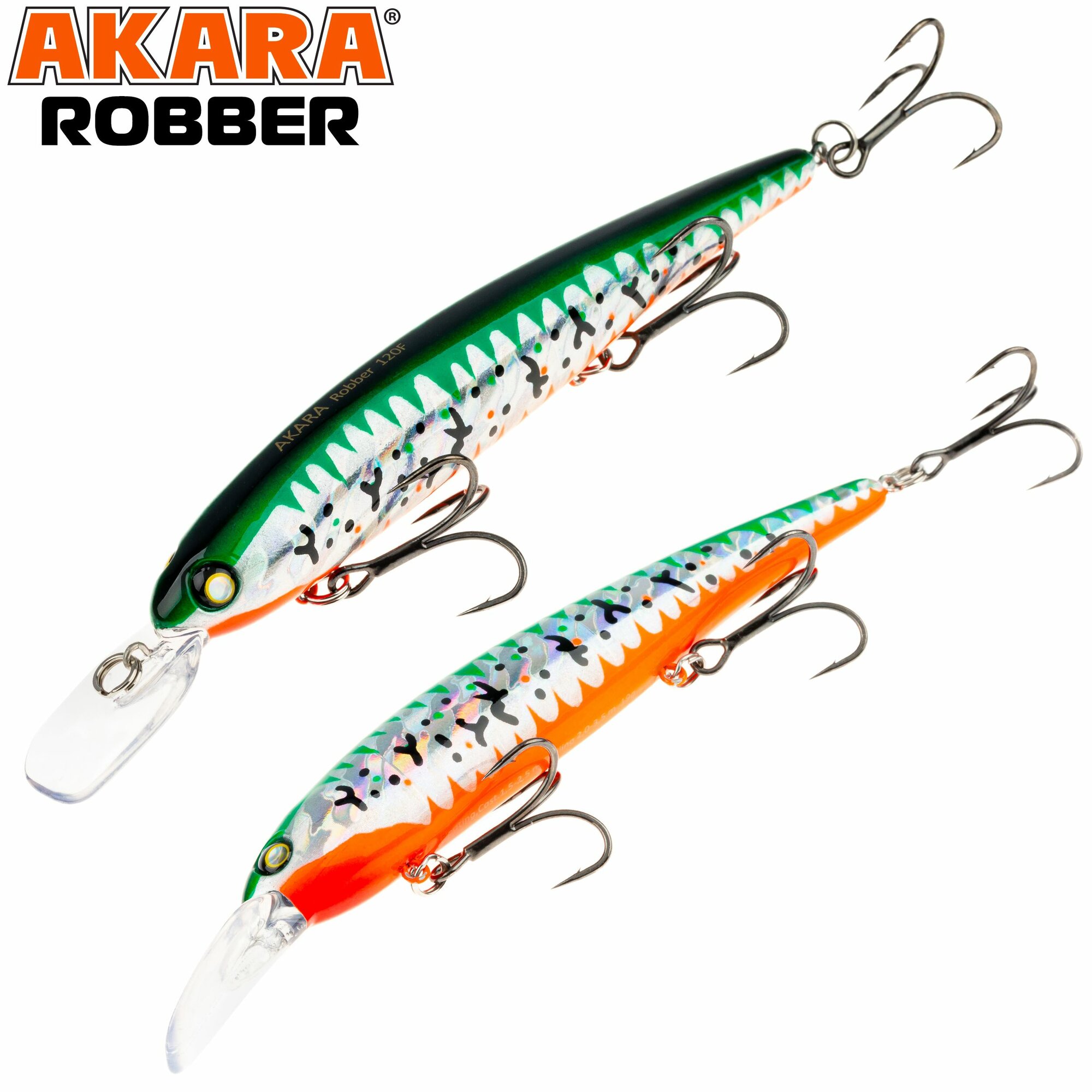 Воблер Akara Robber 120F минноу плавающий на щуку, судака 19гр A296