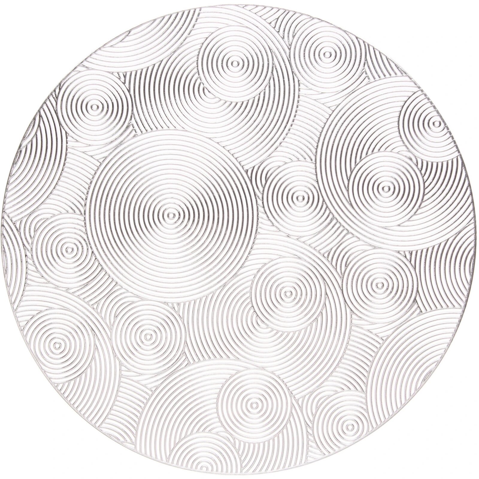 Салфетка на стол сервировочная «Бесконечность», 38см, цвет серый, из ПВХ, защита мебели от пятен и царапин