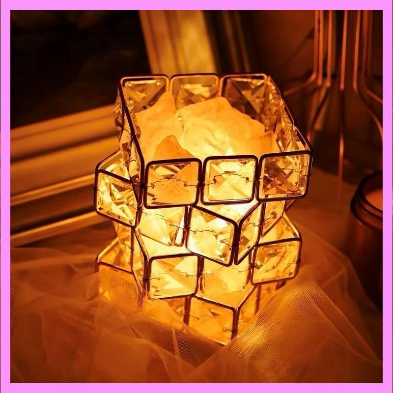 Эксклюзивная розовая лампа Gobro для ароматизации с солью