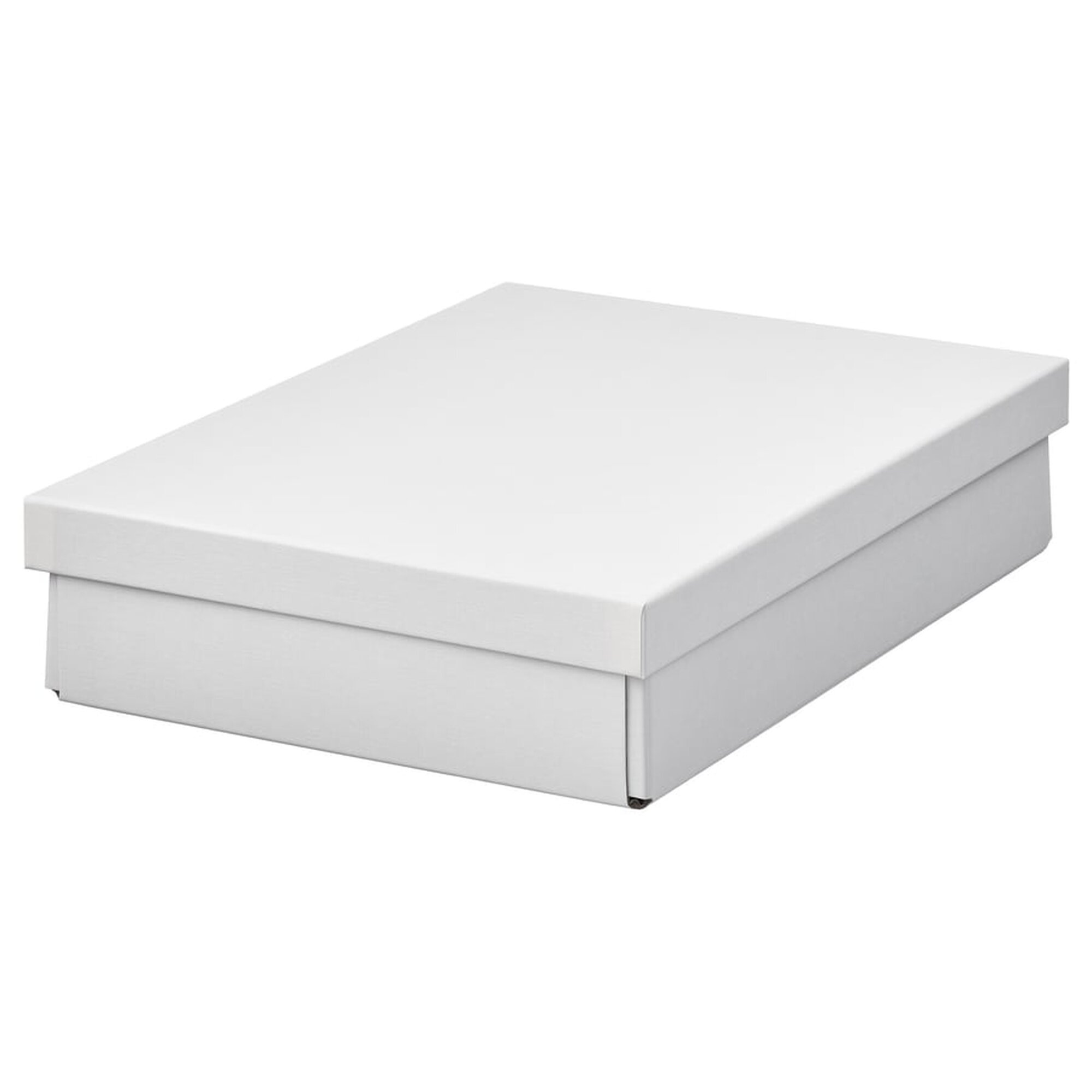 Контейнер с крышкой IKEA, FJАDERHARV, 25x35x8 см, цвет белый, 205.968.91
