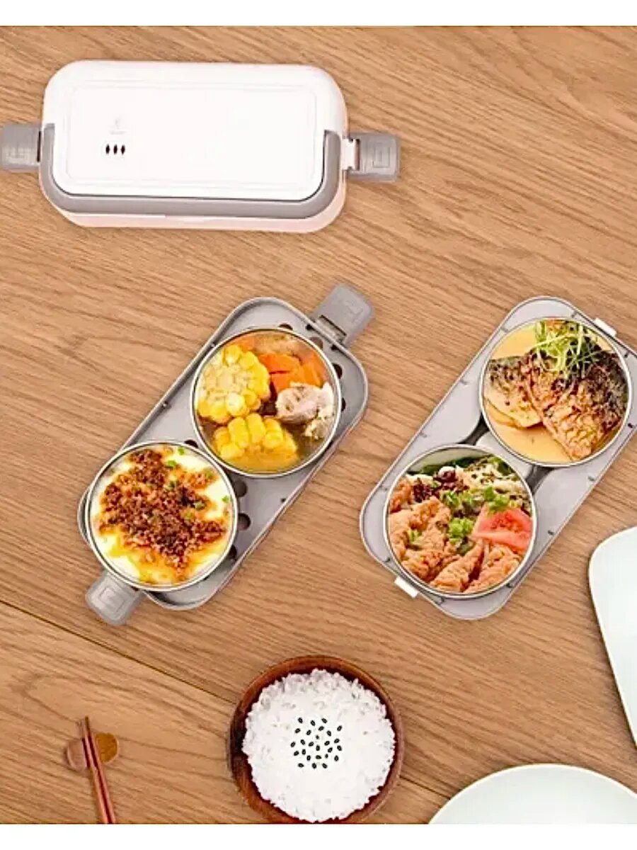 Ланч бокс с подогревом двухуровневый