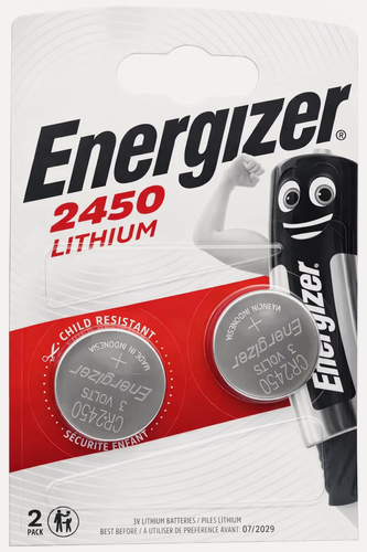 Изображение товара Батарейка Energizer Lithium CR2450, 2 шт. (2 шт. в одном блистере)