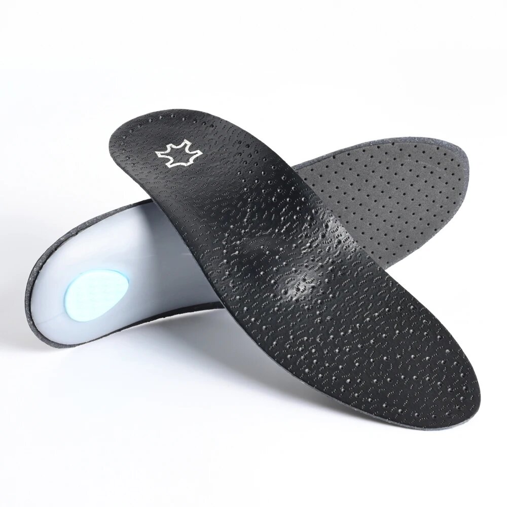 Ортопедические Кожаные Стельки Для Плоскостопия 1Pairs-Black