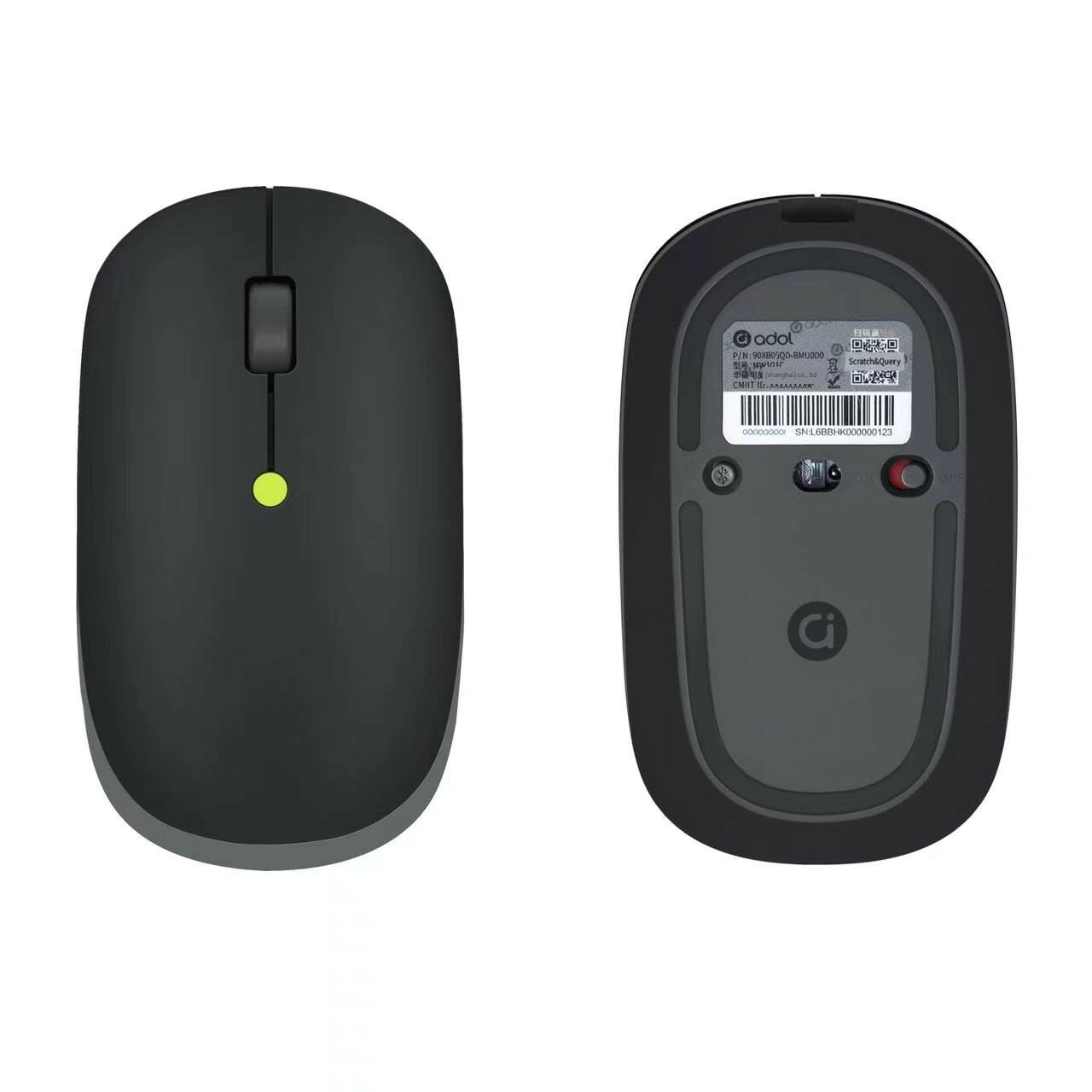 ASUS A-Dou Беспроводная Bluetooth перезаряжаемая мышь в холодном черном цвете для ноутбука и офиса