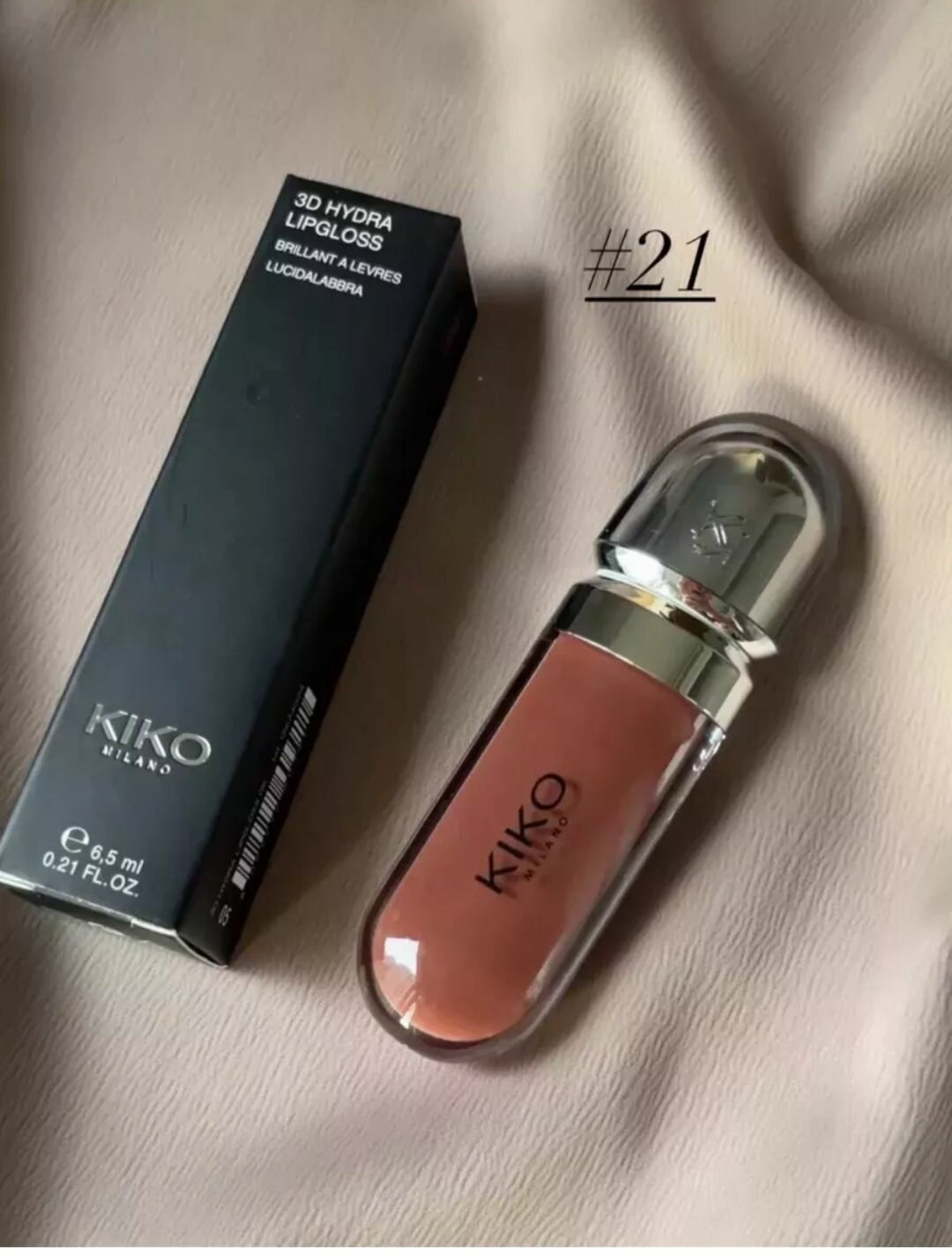 Блеск для губ kiko 3D Hydro Lipgloss 21 нюдовый