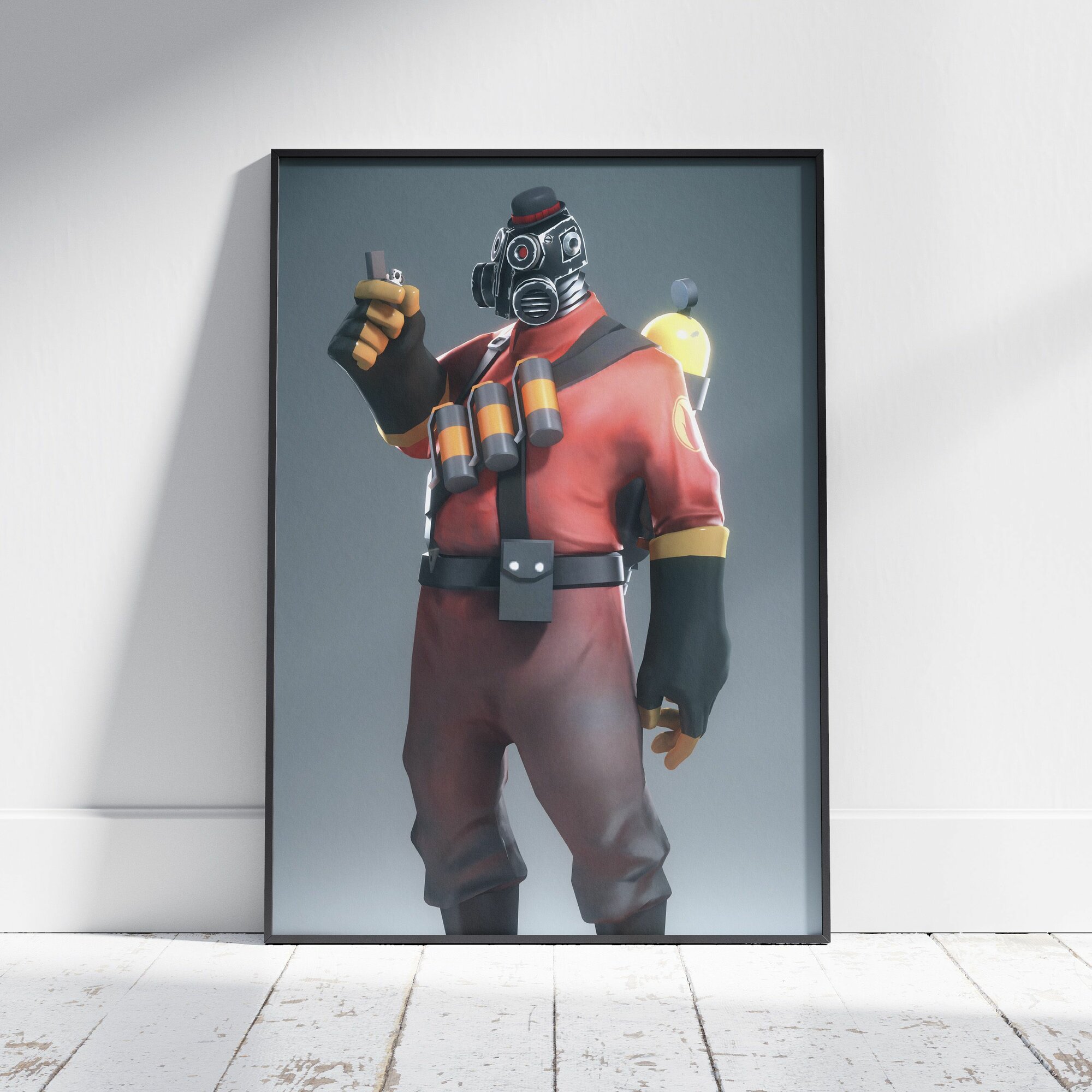 Плакат на стену для интерьера Team Fortress 2 (Поджигатель 17) - Постер по игре формата А4 (21x30 см)