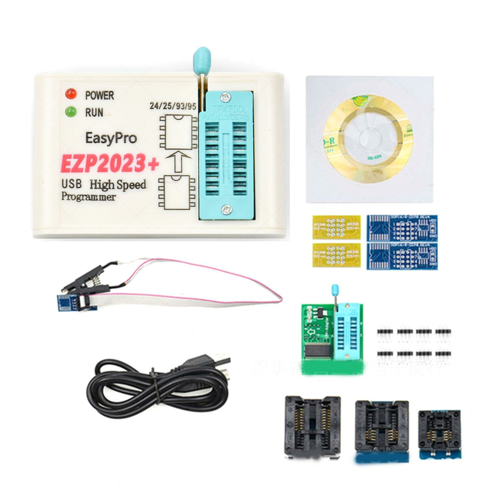 Программатор SPI EZP2023, С 10 адаптерами