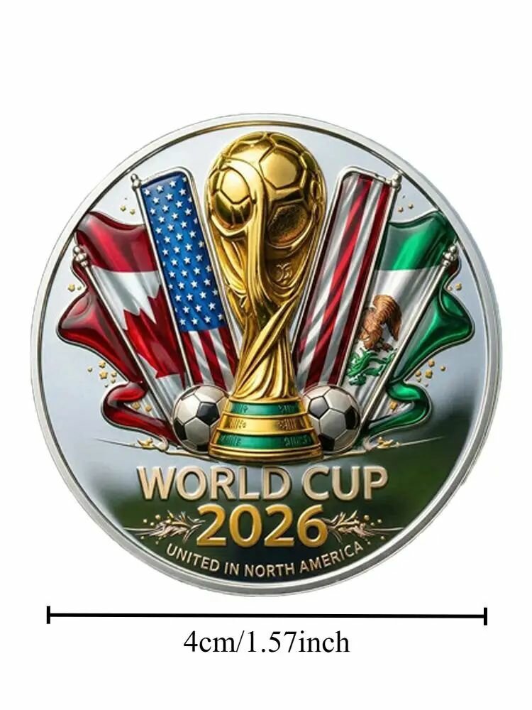 Памятная сувенирная монета Чемпионата мира по футболу 2026, коллекционный сувенир фанату футбола — фото 1