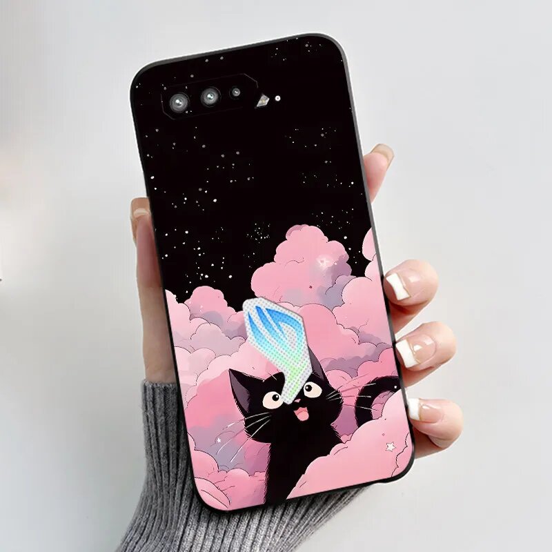 Чехол для Asus ROG Phone 5 5s, роскошный, милый, с Телефон Asus ROG 5S, Черный, HEI-TPU126