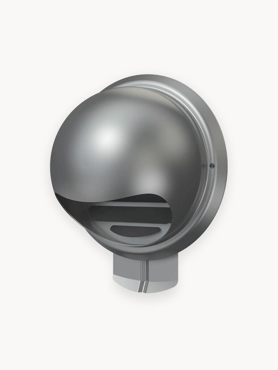 Выход стенной вентиляционный Era 10ВМ, D100 мм, на улицу с сеткой и каплесборником, нержавеющая сталь