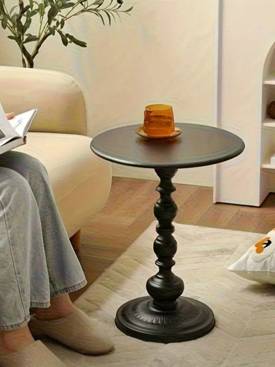 Мобильный компактный компьютерный стол на колёсах — чёрный, для дома и офиса