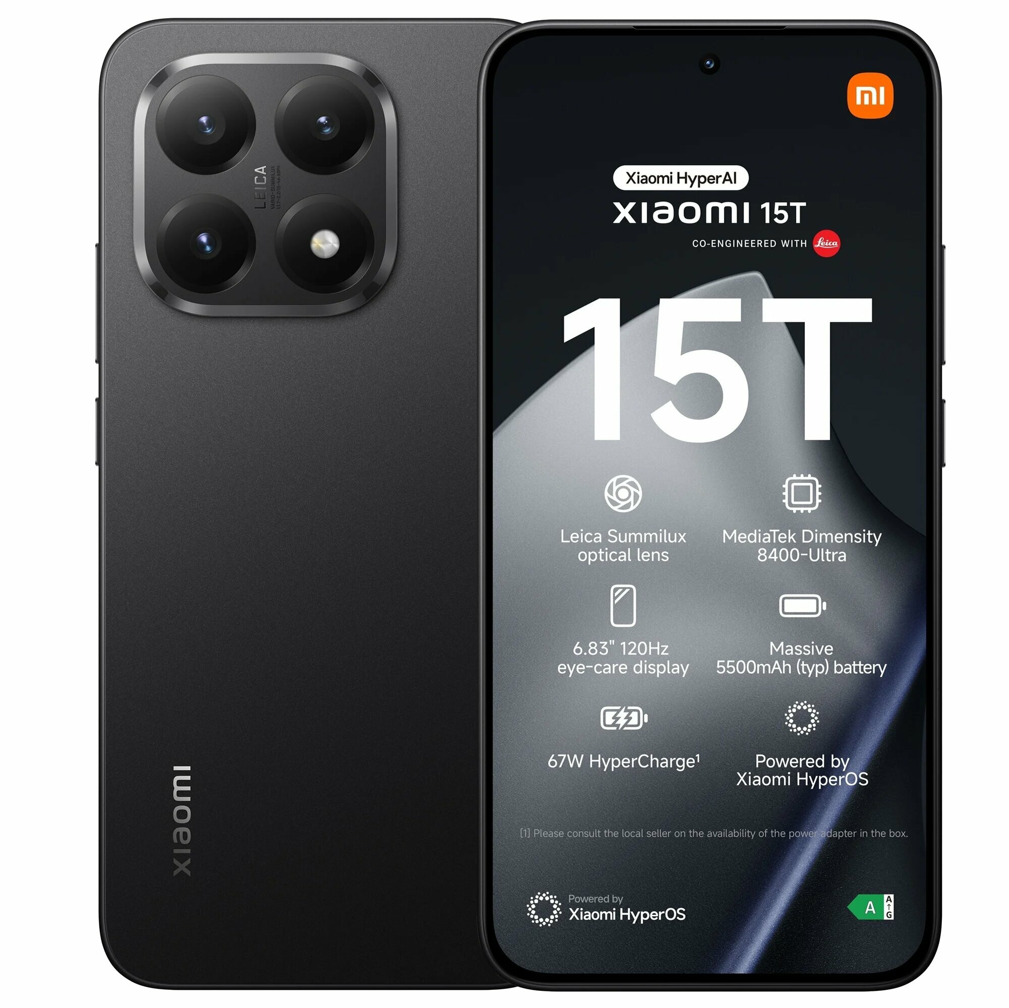 Смартфон Xiaomi 15T, 5G, 12/512 ГБ, камера 4K, AMOLED 120 Гц, 5500 мАч 67 Вт, 2 eSIM, IP68