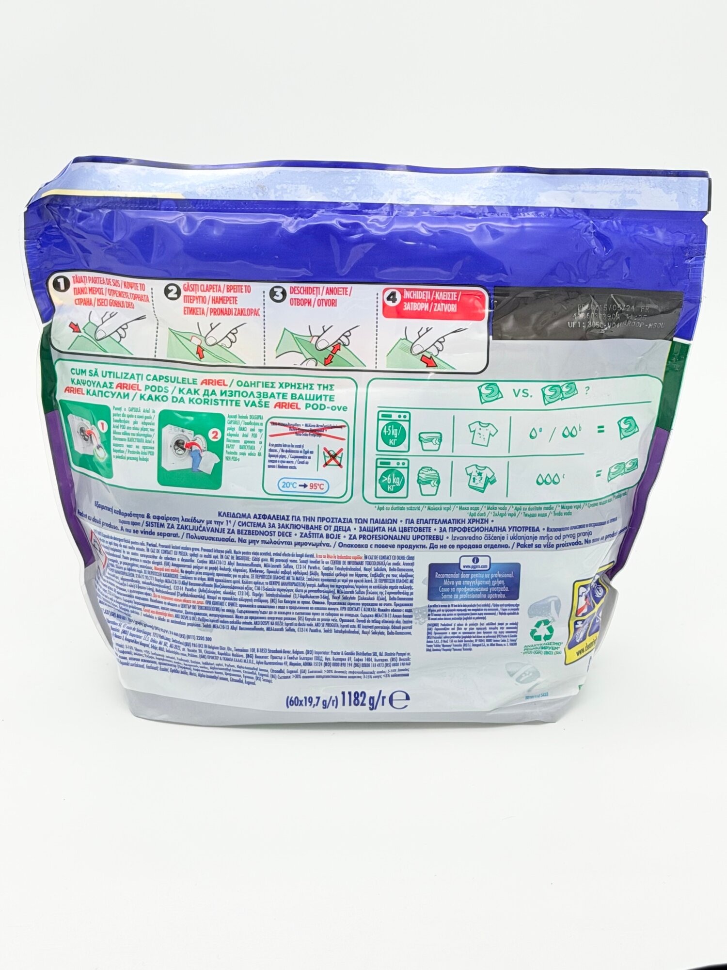 Капсулы для стирки белья, эффективно удаляют пятна и смягчают белье, 60 шт — фото 1