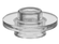 Minifigure, Utensil Tea Saucer with Hollow Stud, 38799 Trans-Clear N