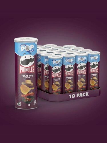Изображение товара Картофельные чипсы Pringles Texas BBQ, со вкусом Барбекю, 165 гр, 19 шт