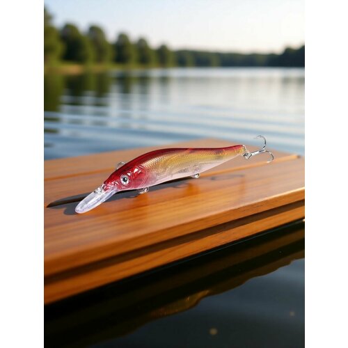 Воблер 13,5см вес 15,6гр для ловли щуки и судака на глубине до 4 метров (шумовой)