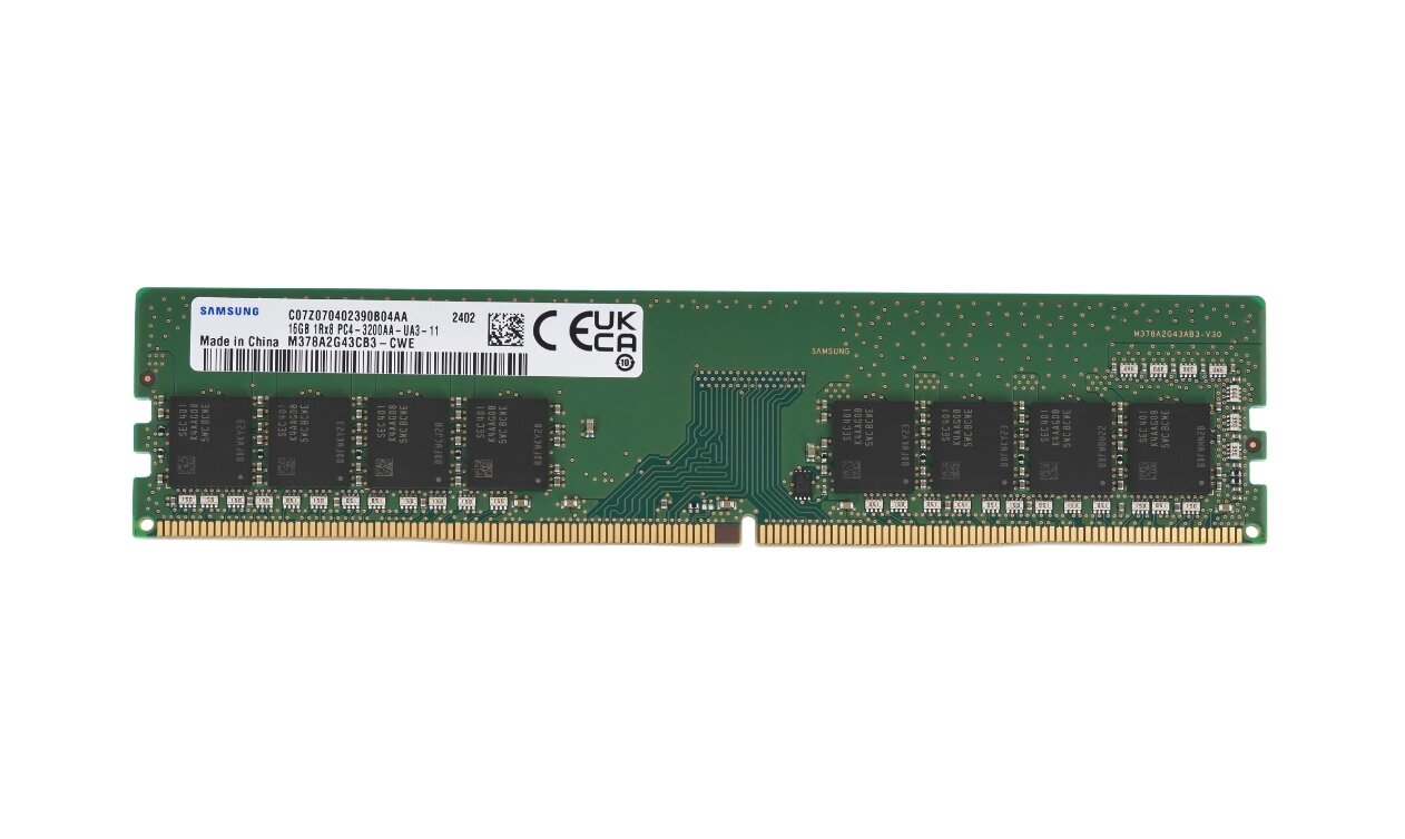 Оперативная память Samsung 16 ГБ DDR4 3200 МГц CL22 DIMM M378A2G43CB3-CWE