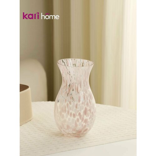 фото Ваза для цветов и сухоцветов стеклянная kari home