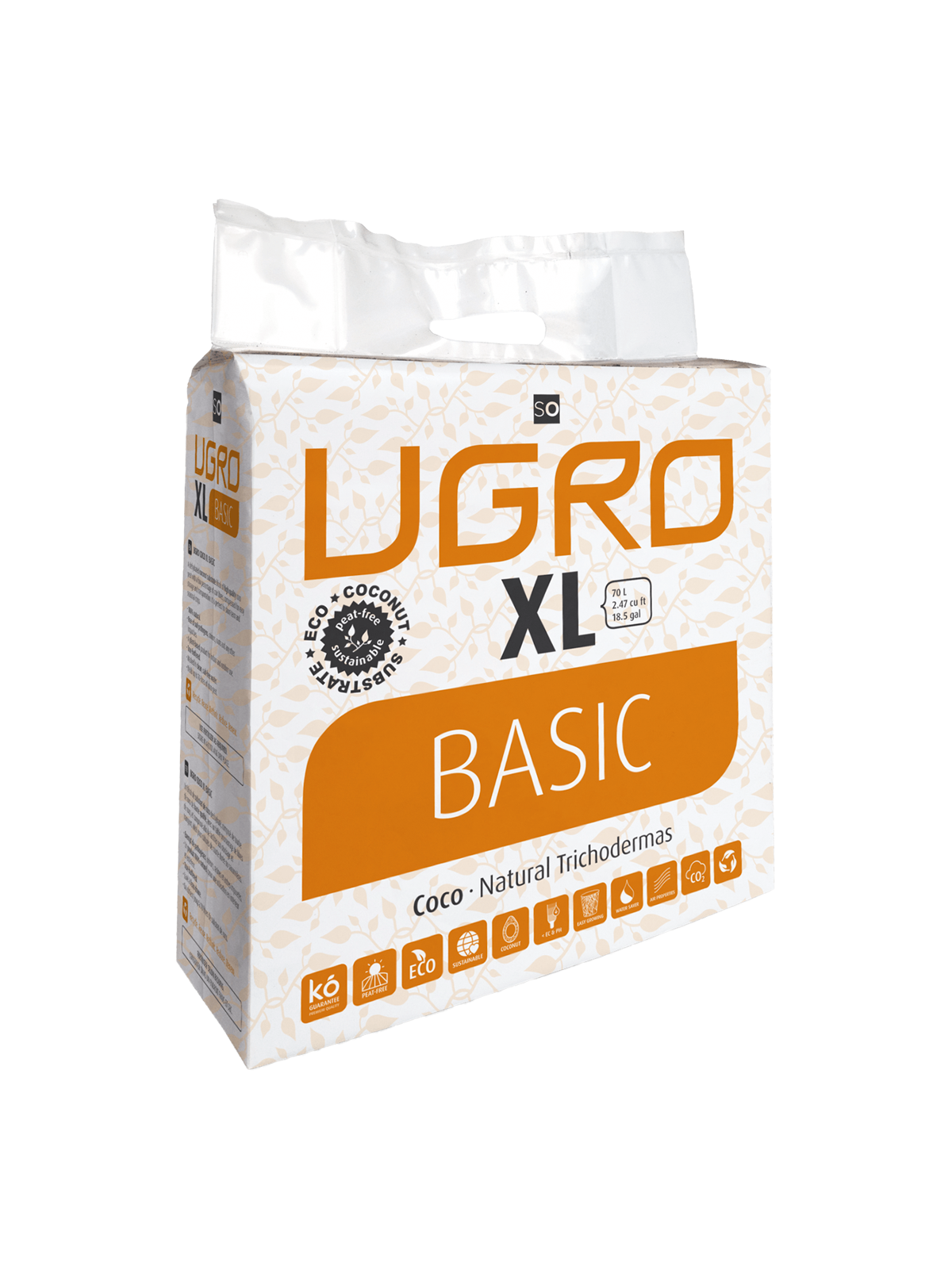 Кокосовый субстрат в брикете / Coco XL Basic, 70 л / UGRO
