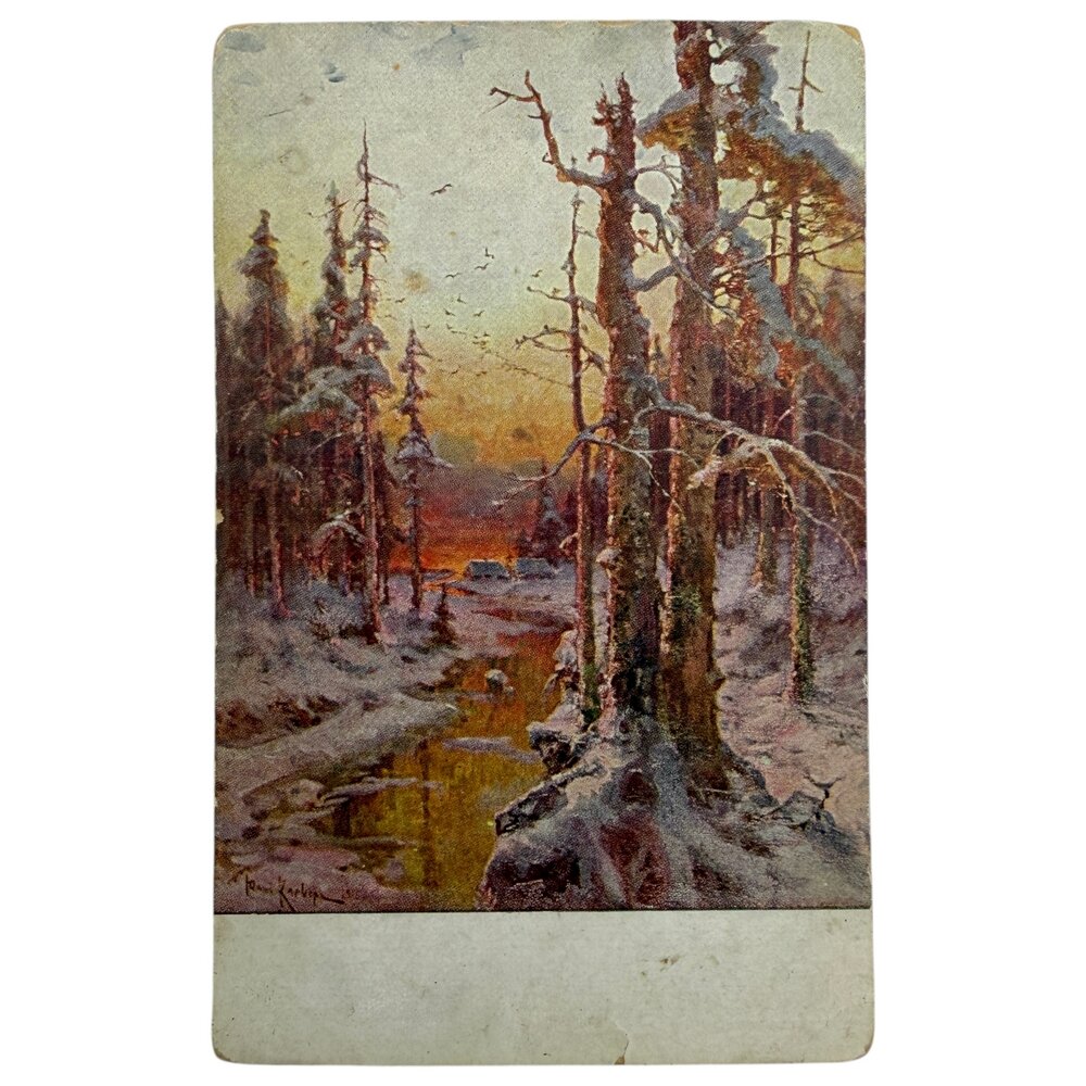Почтовая открытка "Клевер - Северная глушь" 1900-1917 гг. Российская Империя