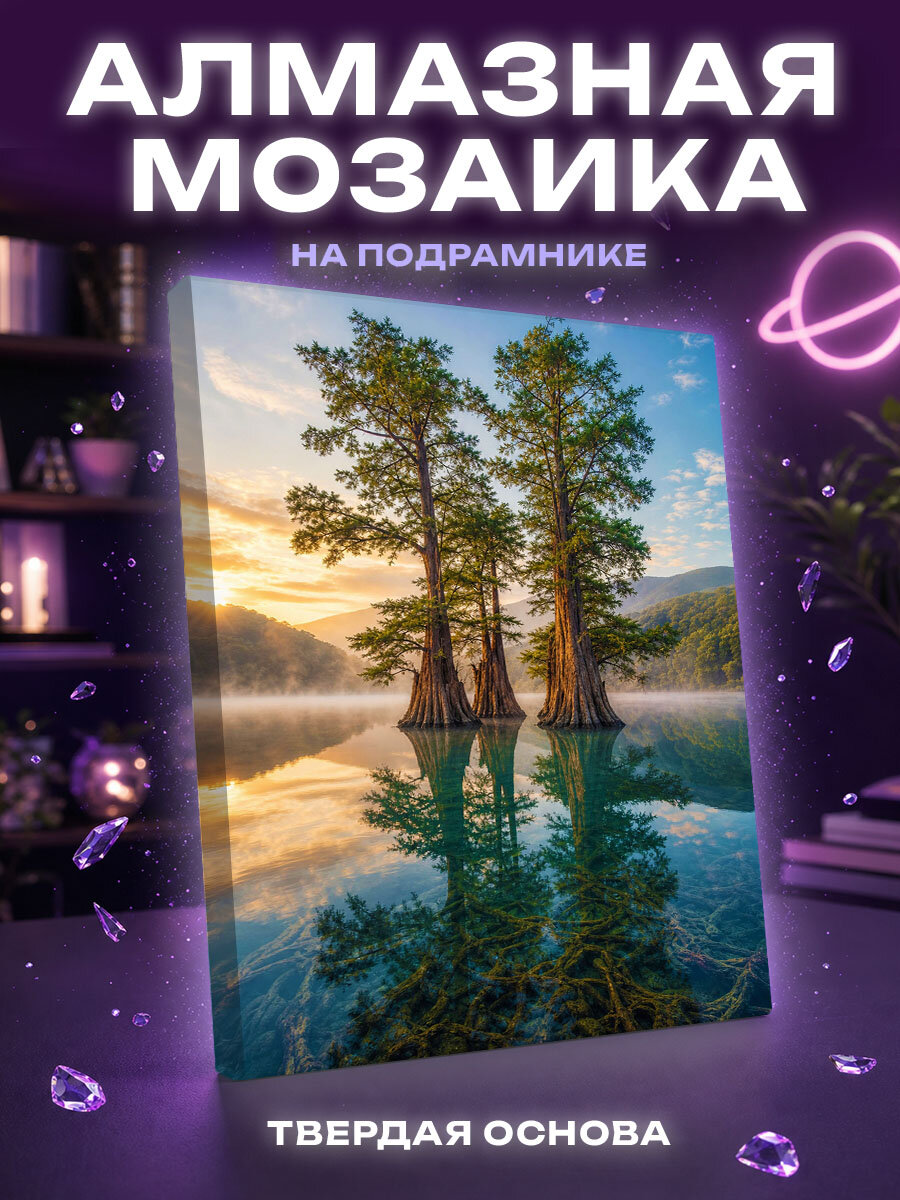 Алмазная мозаика Кипарисы рассветного Сукко