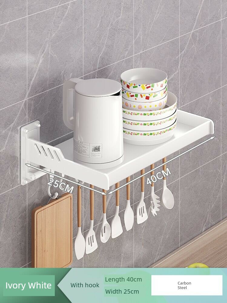 Настенный шкафчик для ванной 40 см x 25 см с крючками, оттенок слоновой кости для кухонной хранения