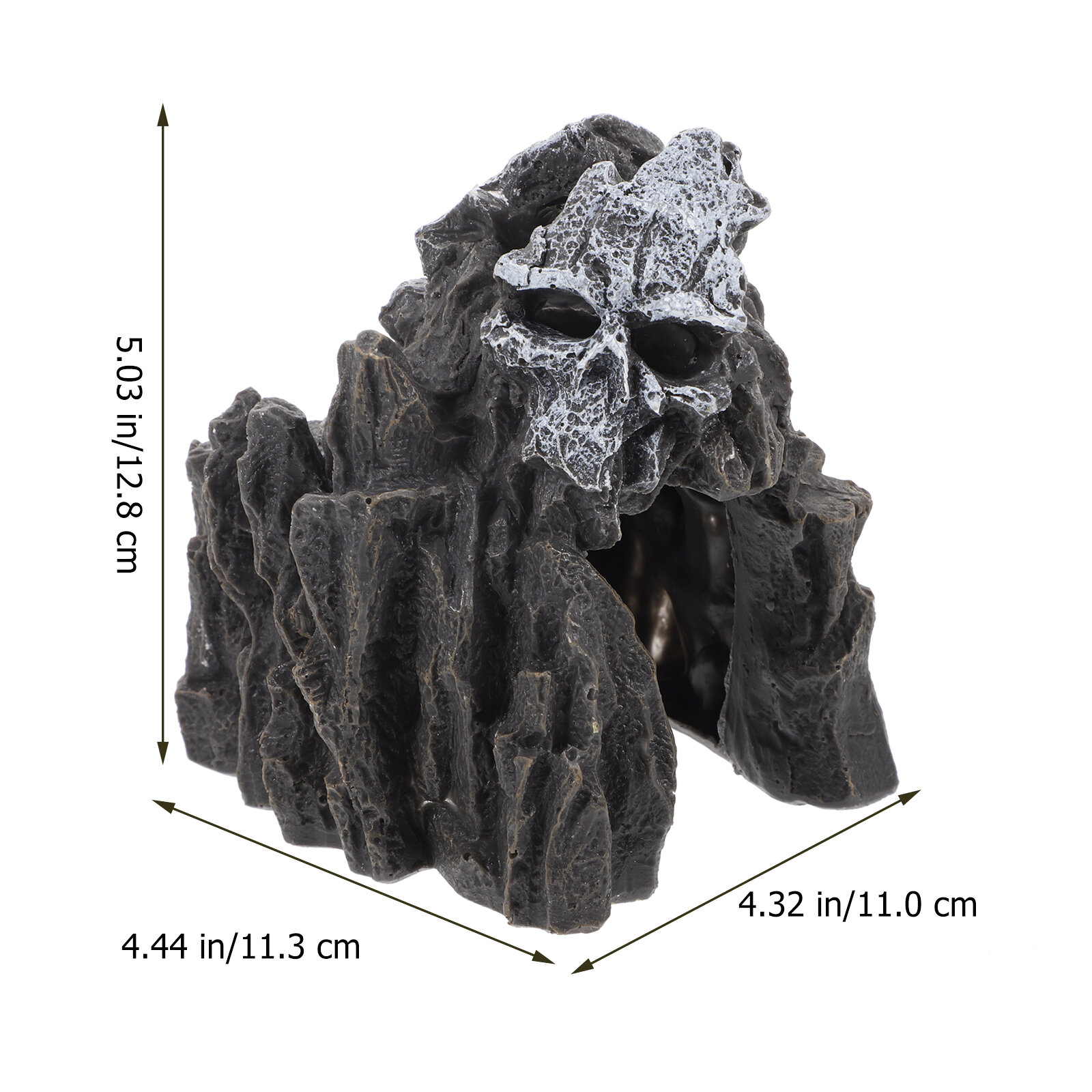 Искусственная Пещера Для Аквариума С Подсветкой Блэк 12.80X11.30X11.00Cm