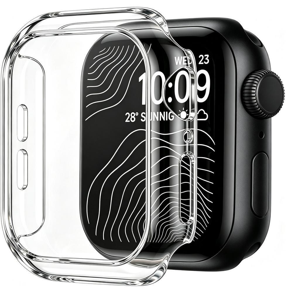 Защитный чехол для Apple Watch Series 12, 46 мм, поликарбонат, темно-зеленый, устойчив к отпечаткам