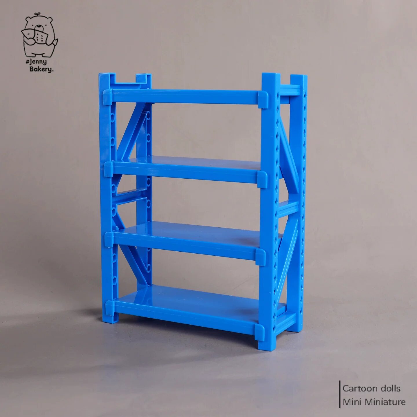 Миниатюрная полка для доставки в кукольный домик — синяя, 4 шт