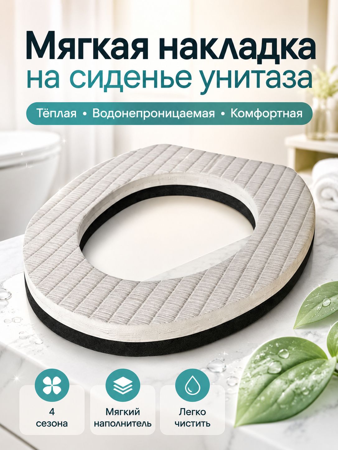Мягкое сиденье для дачного туалета, 40мм/Временные туалеты, сооружаемые в любое время