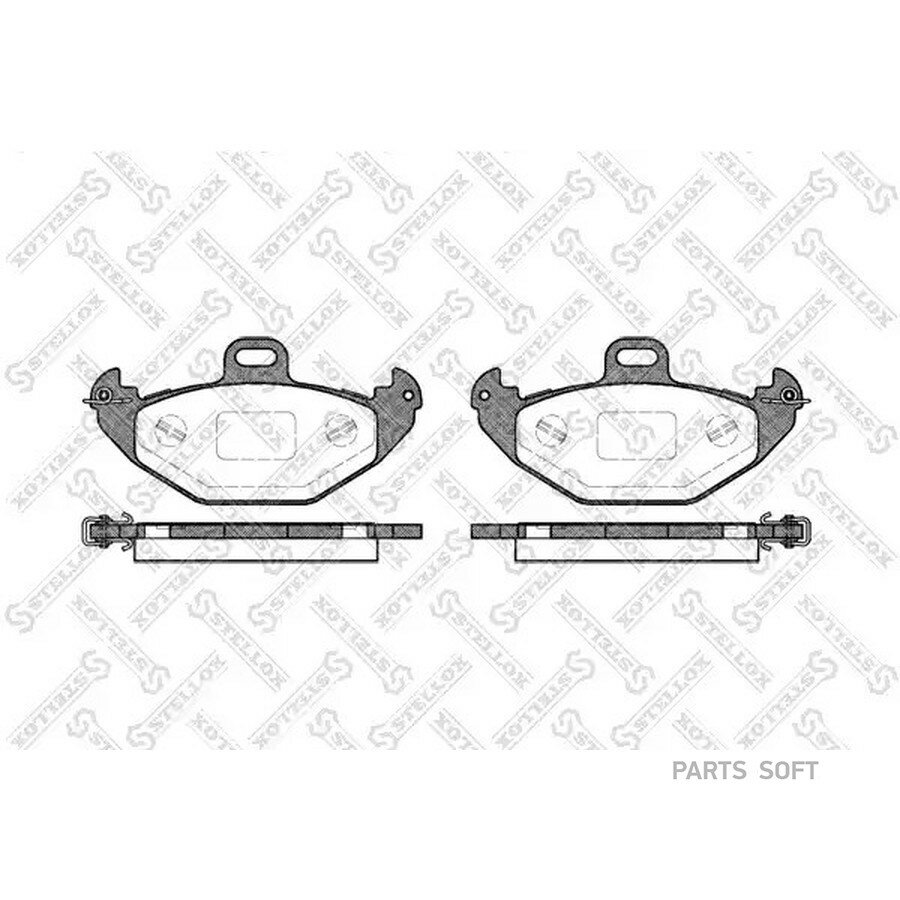 STELLOX 697000BSX 697 000B-SX колодки дисковые задние! с антискр. пл.\ Renault Laguna 2.0i/3.0i/2.2DTi/1.9DCi 97-01